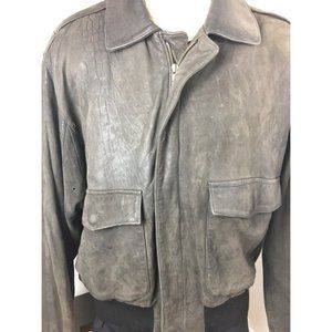 Vintage Leather Bomber Flight Jacket